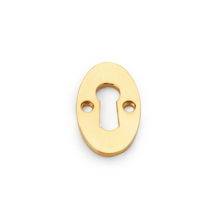 Standard Key Profile Ellipse Escutcheon – Unlacquered Brass