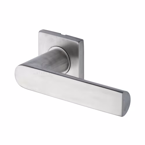 Hemisphere Door Handle on Square Rose