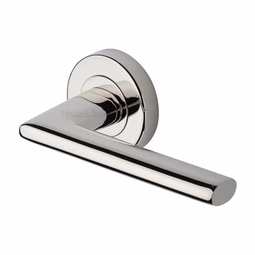 Admirality Door Handle on Round Rose