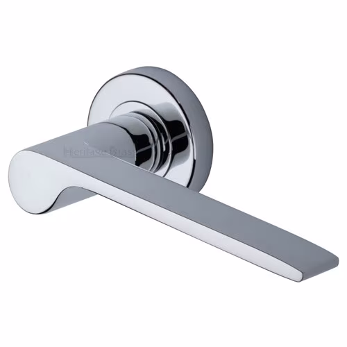 Julia Door Handle on Round Rose