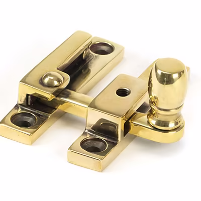 Aged Brass Mushroom Quadrant Fastener - Narrow