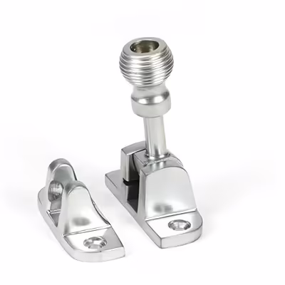 Satin Chrome Beehive Brighton Fastener (Radiused)