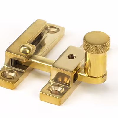 Polished Brass Brompton Quadrant Fastener - Narrow