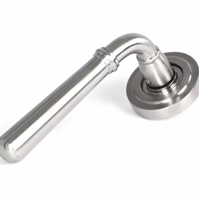 Satin Marine SS (316) Newbury Lever on Rose Set (Art Deco) - Unsprung