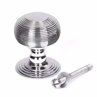 Polished Chrome Beehive Centre Door Knob - Image 3