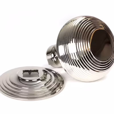 Polished Nickel Beehive Centre Door Knob - Image 3