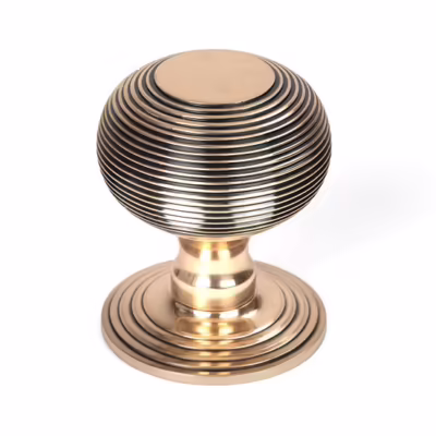 Polished Bronze Beehive Centre Door Knob