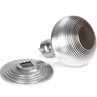 Satin Chrome Beehive Centre Door Knob - Image 3