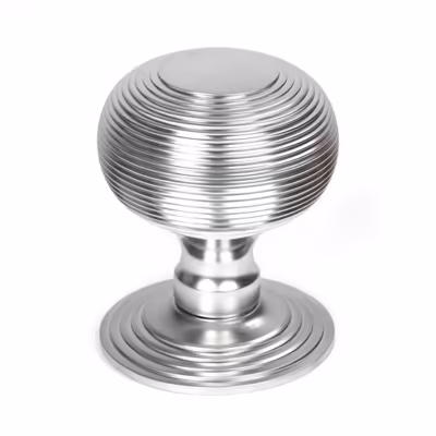 Satin Chrome Beehive Centre Door Knob