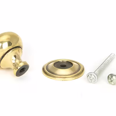 Aged Brass Mushroom Cabinet Knob 32mm - Image 3