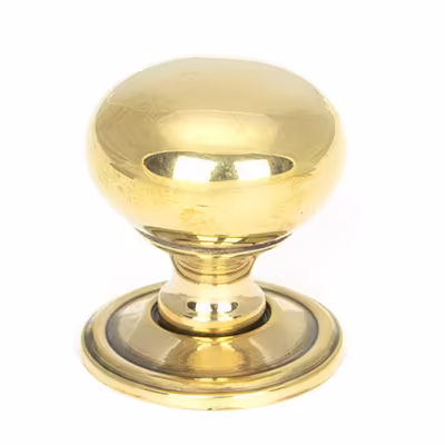 Aged Brass Mushroom Cabinet Knob 32mm