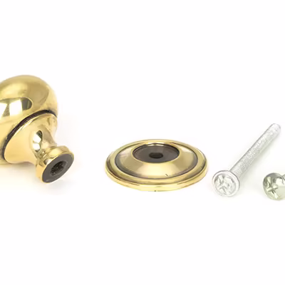 Aged Brass Mushroom Cabinet Knob 38mm - Image 3