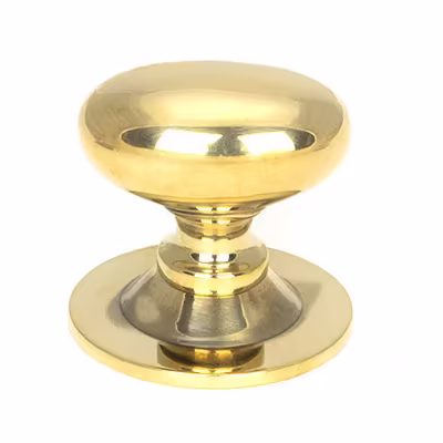 Aged Brass Oval Cabinet Knob 33mm