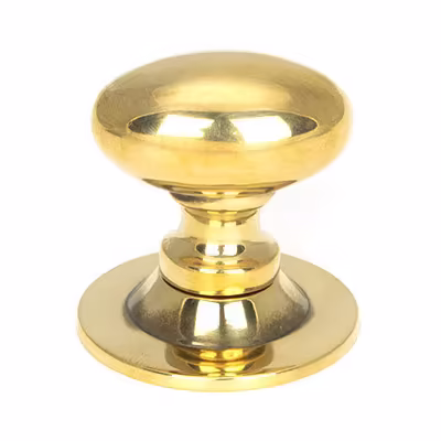 Aged Brass Oval Cabinet Knob 40mm