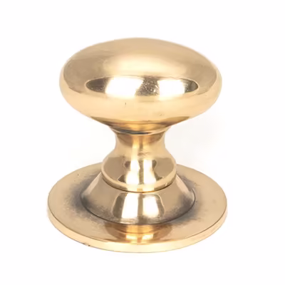 Polished Bronze Oval Cabinet Knob 33mm