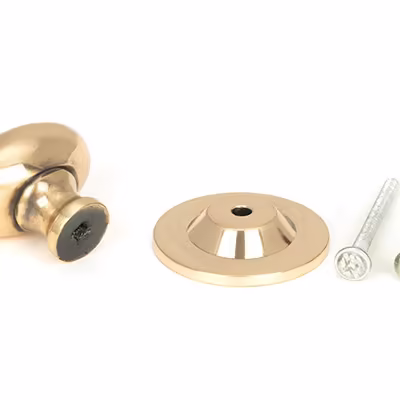Polished Bronze Oval Cabinet Knob 40mm - Image 3