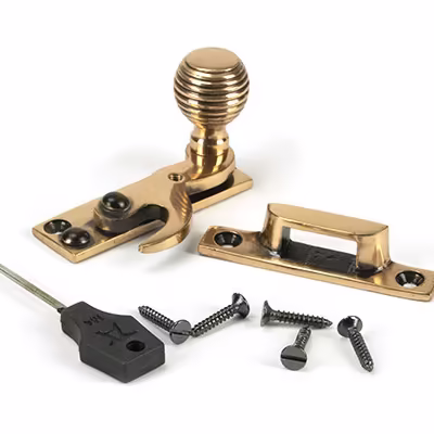 Polished Bronze Beehive Sash Hook Fastener