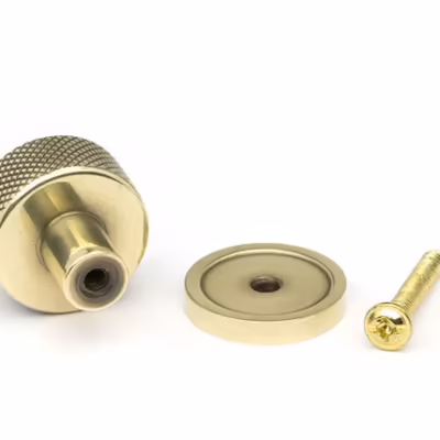 Aged Brass Brompton Cabinet Knob - 25mm (Plain) - Image 3