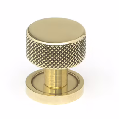 Aged Brass Brompton Cabinet Knob - 25mm (Plain)