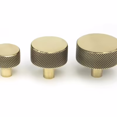 Aged Brass Brompton Cabinet Knob - 25mm (No rose) - Image 4