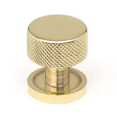 Polished Brass Brompton Cabinet Knob - 25mm (Plain)