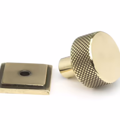 Aged Brass Brompton Cabinet Knob - 25mm (Square) - Image 3