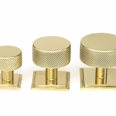 Polished Brass Brompton Cabinet Knob - 25mm (No rose) - Image 3