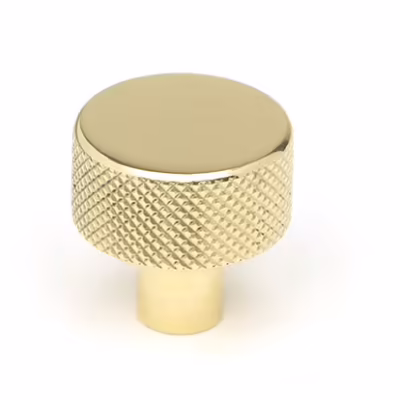 Polished Brass Brompton Cabinet Knob - 25mm (No rose)