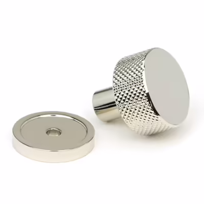 Polished Nickel Brompton Cabinet Knob - 25mm (Plain) - Image 3