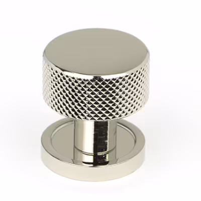 Polished Nickel Brompton Cabinet Knob - 25mm (Plain)