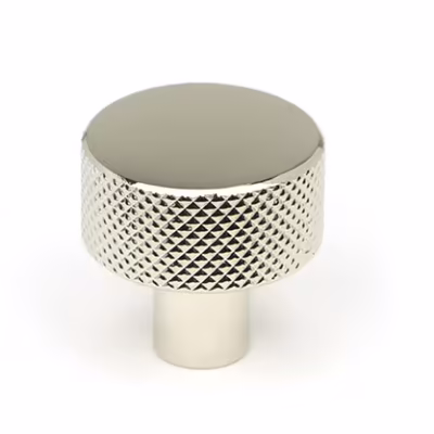 Polished Nickel Brompton Cabinet Knob - 25mm (No rose)