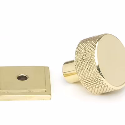 Polished Brass Brompton Cabinet Knob - 25mm (Square) - Image 3