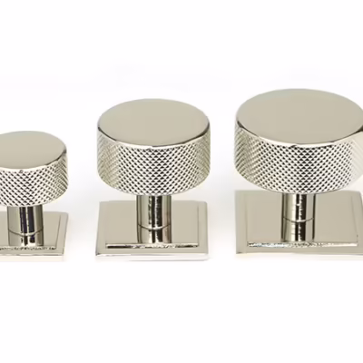 Polished Nickel Brompton Cabinet Knob - 25mm (Square) - Image 3