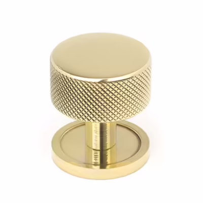 Polished Brass Brompton Cabinet Knob - 32mm (Plain)