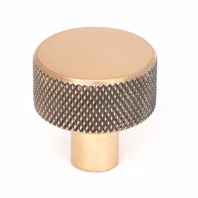 Polished Bronze Brompton Cabinet Knob - 25mm (No rose)