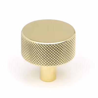 Polished Brass Brompton Cabinet Knob - 32mm (No rose)