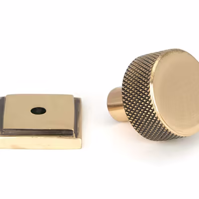 Polished Bronze Brompton Cabinet Knob - 25mm (Square) - Image 4