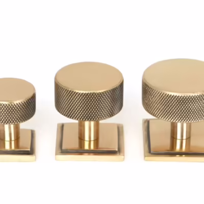 Polished Bronze Brompton Cabinet Knob - 25mm (Square) - Image 3