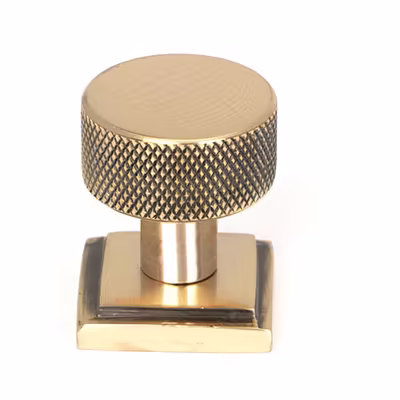 Polished Bronze Brompton Cabinet Knob - 25mm (Square)