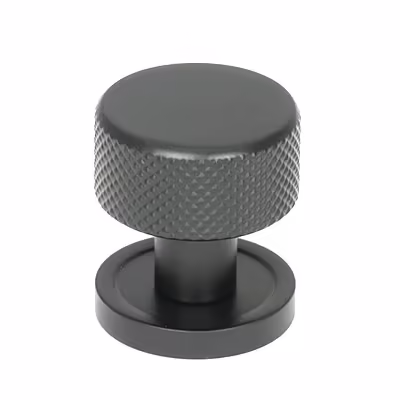 Matt Black Brompton Cabinet Knob - 25mm (Plain)