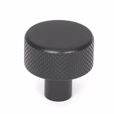 Matt Black Brompton Cabinet Knob - 25mm (No rose)
