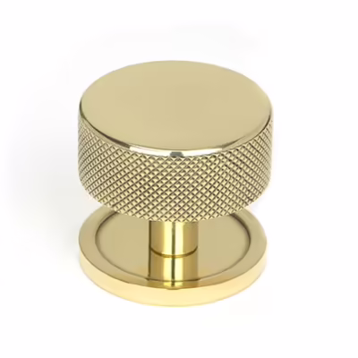 Polished Brass Brompton Cabinet Knob - 38mm (Plain)