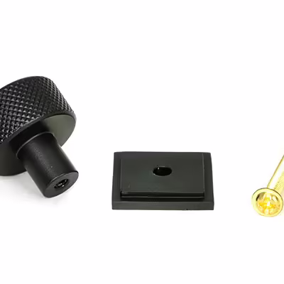 Matt Black Brompton Cabinet Knob - 25mm (Square) - Image 3