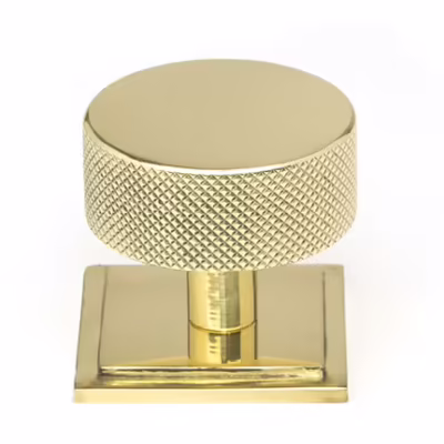 Polished Brass Brompton Cabinet Knob - 38mm (Square)
