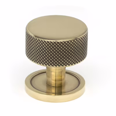 Aged Brass Brompton Cabinet Knob - 32mm (Plain)