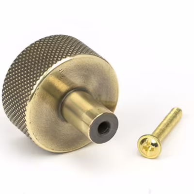Aged Brass Brompton Cabinet Knob - 32mm (No rose) - Image 3