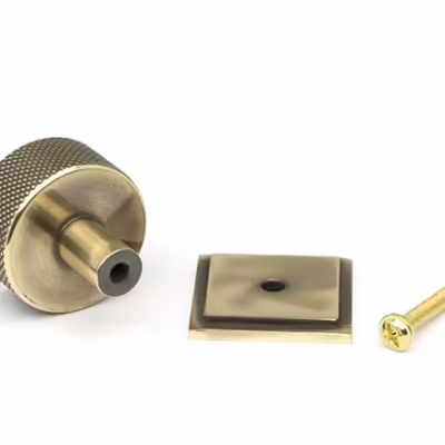 Aged Brass Brompton Cabinet Knob - 32mm (Square) - Image 3