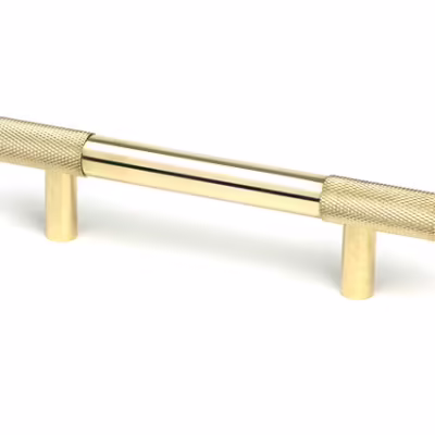 Polished Brass Half Brompton Pull Handle - Small