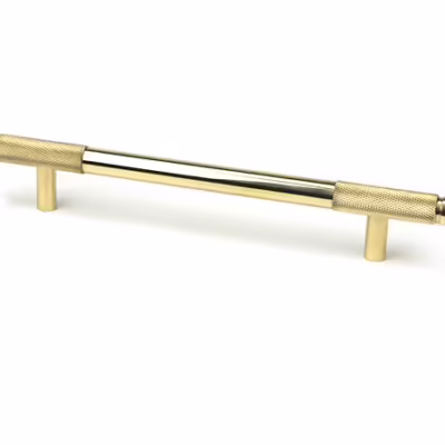 Polished Brass Half Brompton Pull Handle - Medium