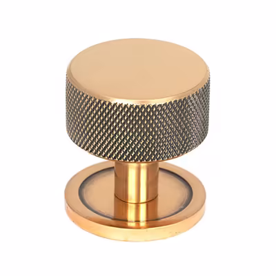 Polished Bronze Brompton Cabinet Knob - 32mm (Plain)